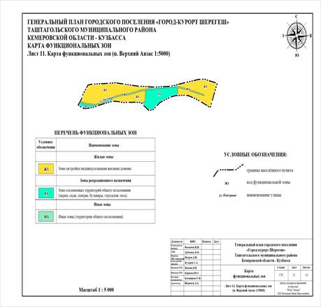 Постановление Правительства Кемеровской области - Кузбасса от 26.02.2026 N 105 "О внесении изменений в постановление Коллегии Администрации Кемеровской области от 05.06.2017 N 270 «Об утверждении генерального плана Шерегешского городского поселения Таштагольского муниципального района Кемеровской области – Кузбасса»". Рис. 11
